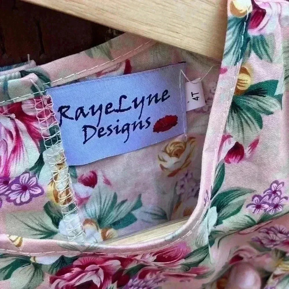 NWOT Pink Floral Girls Dress - Picture 7 of 7